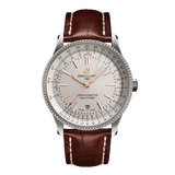 Shop Breitling Navitimer 1 Automatic 41mm White Dial Brown Leather Strap Mens Watch - U17326241G1P2 in USA