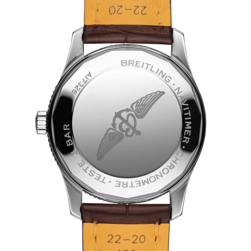 Shop Breitling Navitimer 1 Automatic 41mm White Dial Brown Leather Strap Mens Watch - U17326241G1P2 in USA