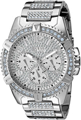 Guess Zeus Multifunction Diamonds Silver Dial Silver Steel Strap Watch for Men - GW0209G1 Buy Now By Guess