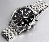 Hugo Boss Aeroliner Chronograph Quartz Black Dial Silver Steel Strap Watch For Men - HB1512446 Buy Now By Hugo Boss