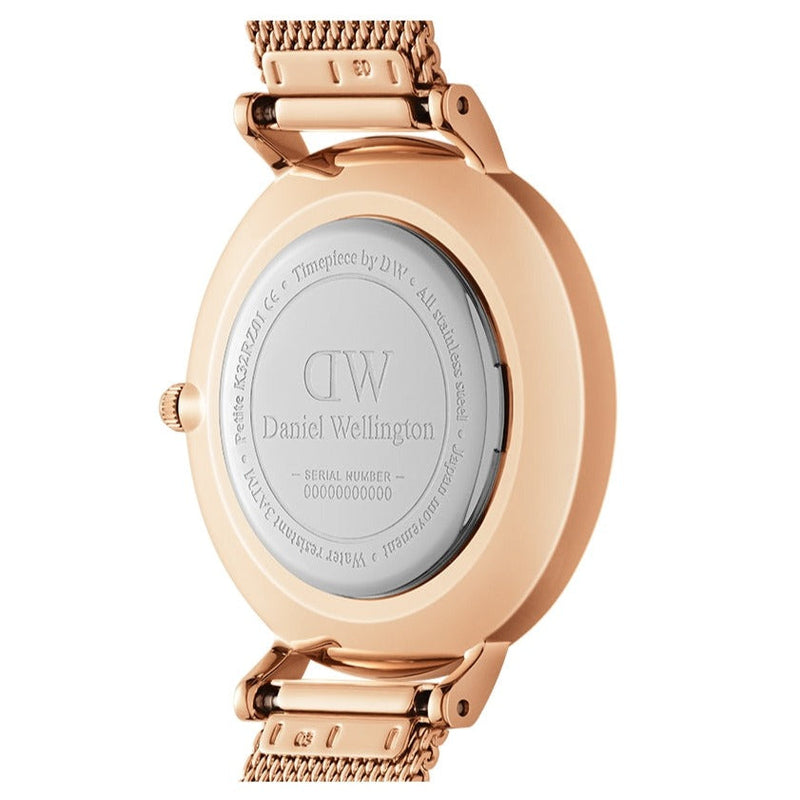 Daniel Wellington Petite Rose Gold Dial Rose Gold Mesh Bracelet Watch For Women - DW00100470 Buy Now By Daniel Wellington