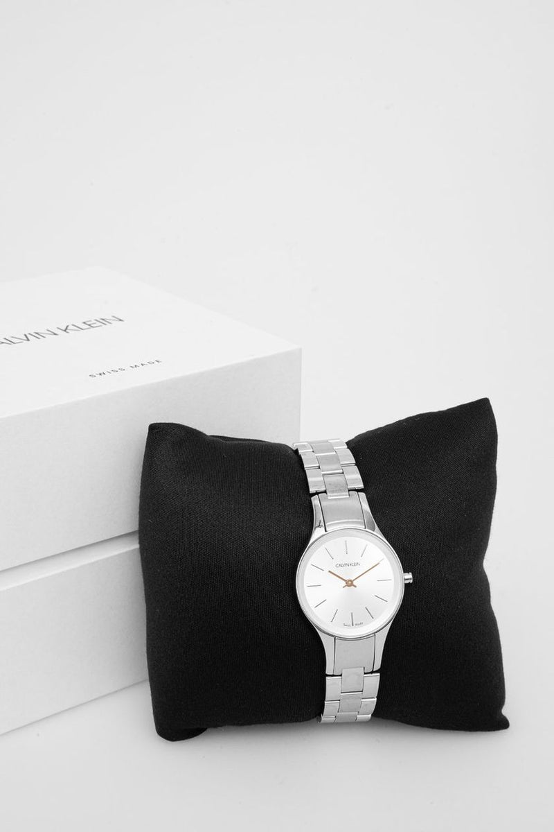 Calvin Klein Simplicity White Dial Silver Steel Strap Watch for Women - K4323185 Buy Now By Calvin Klein