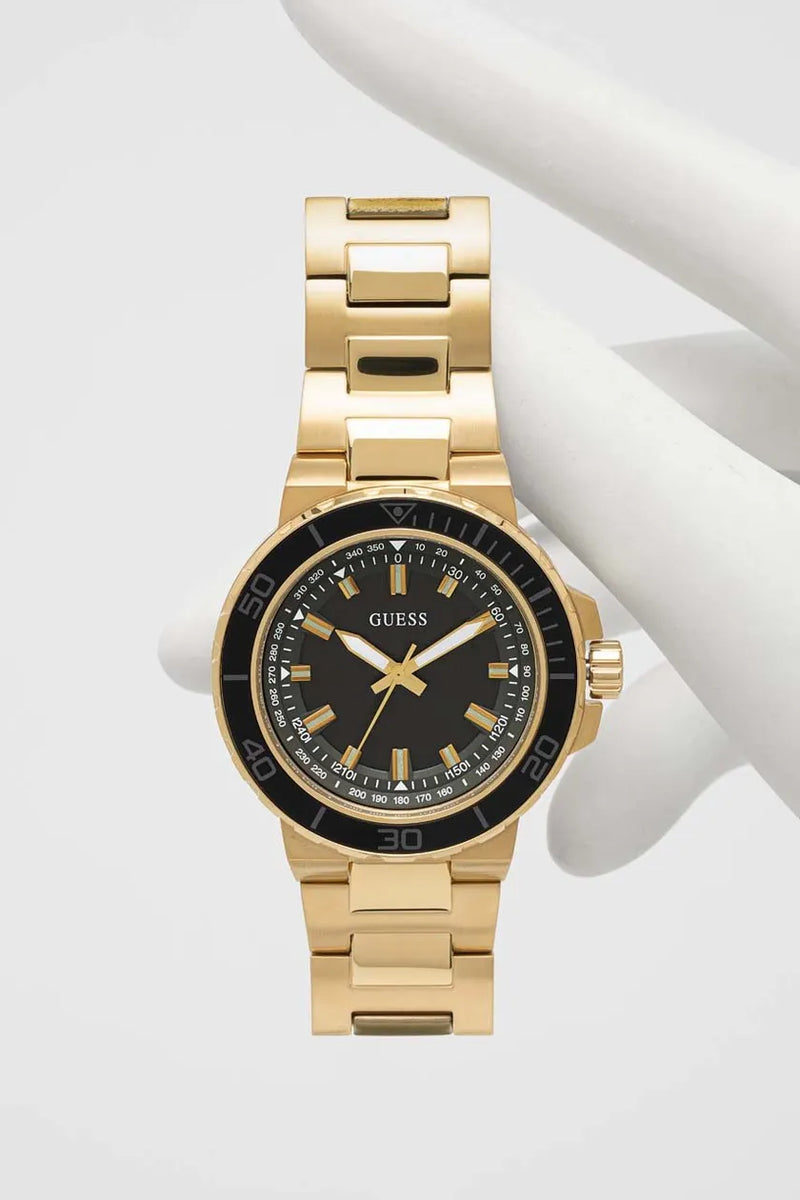 Guess Track Grey Dial Gold Steel Strap Watch for Men - GW0426G2 Buy Now By Guess
