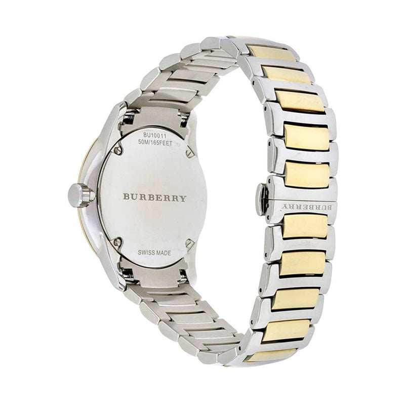 Shop Burberry The Classic Gold Dial Two Tone Steel Strap Watch for Men - BU10011 in USA