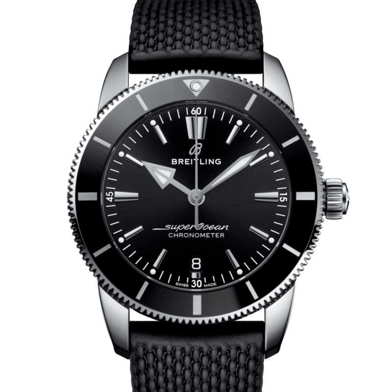 Breitling Superocean Heritage B20 Automatic 44 Black Dial Black Mesh Bracelet Watch for Men - AB2030121B1S1