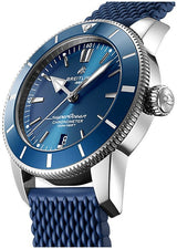 Shop Breitling Superocean Heritage II B20 44mm Blue Dial Blue Rubber Strap Mens Watch - AB2030161C1S1 in USA