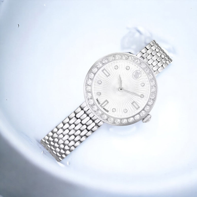 Swarovski Certa Crystals Silver Dial Silver Steel Strap Watch for Women - 5673022 Buy Now By Swarovski