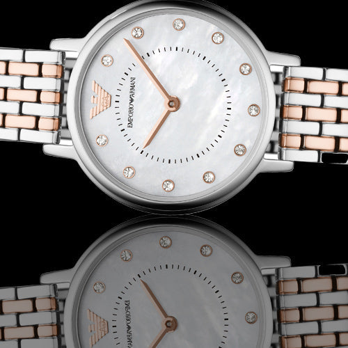 Emporio Armani Mother of Pearl Dial Two Tone Stainless Steel Watch For Women - AR11094 Buy Now By Emporio Armani