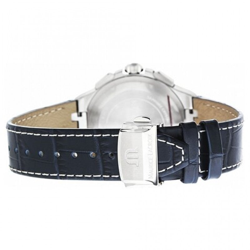 Maurice Lacroix Aikon Chronograph Blue Dial Blue Leather Strap Watch For Men - AI1018-SS001-432-4 Buy Now By Maurice Lacroix