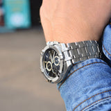 Maurice Lacroix Aikon Chronograph Black Dial Silver Steel Strap Watch for Men - AI1018-SS002-330-1 Buy Now By Maurice Lacroix