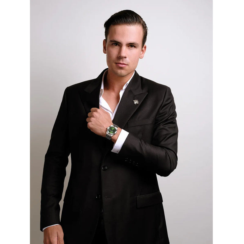 Maurice Lacroix Aikon Automatic Green Dial Silver Steel Strap Watch for Men - AI1807-SS002-630-1 Buy Now By Maurice Lacroix