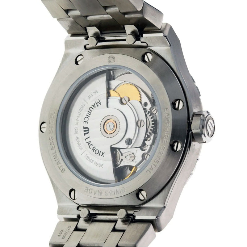 Maurice Lacroix Aikon Automatic Black Dial Silver Steel Strap Watch for Men - AI1807-SS002-330-1 Buy Now By Maurice Lacroix