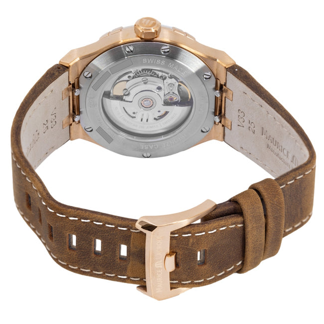 Maurice Lacroix Aikon Automatic Brown Dial Brown Leather Strap Watch For Men - AI6008-BRZ01-730-3 Buy Now By Maurice Lacroix