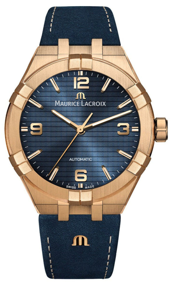 Maurice Lacroix Aikon Limited Edition Blue Dial Blue Leather Strap Watch For Men - AI6008-BRZ01-420-1 Buy Now By Maurice Lacroix