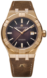 Maurice Lacroix Aikon Automatic Brown Dial Brown Leather Strap Watch For Men - AI6008-BRZ01-730-3 Buy Now By Maurice Lacroix