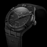 Maurice Lacroix Automatic Date Black Dial Black Leather Strap Watch For Men - AI6008-PVB01-330-1 Buy Now By Maurice Lacroix