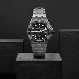 Maurice Lacroix Aikon Venturer Automatic Black Dial Silver Steel Strap Watch For Men - AI6057-SSL22-330-1 Buy Now By Maurice Lacroix