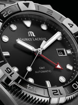 Maurice Lacroix Aikon Venturer Black Dial Silver Steel Strap Watch for Men - AI6058-SS002-330-1 Buy Now By Maurice Lacroix