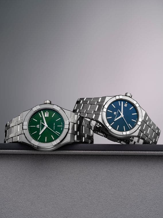 Maurice Lacroix Aikon Automatic Green Dial Silver Steel Strap Watch for Men - AI1807-SS002-630-1 Buy Now By Maurice Lacroix