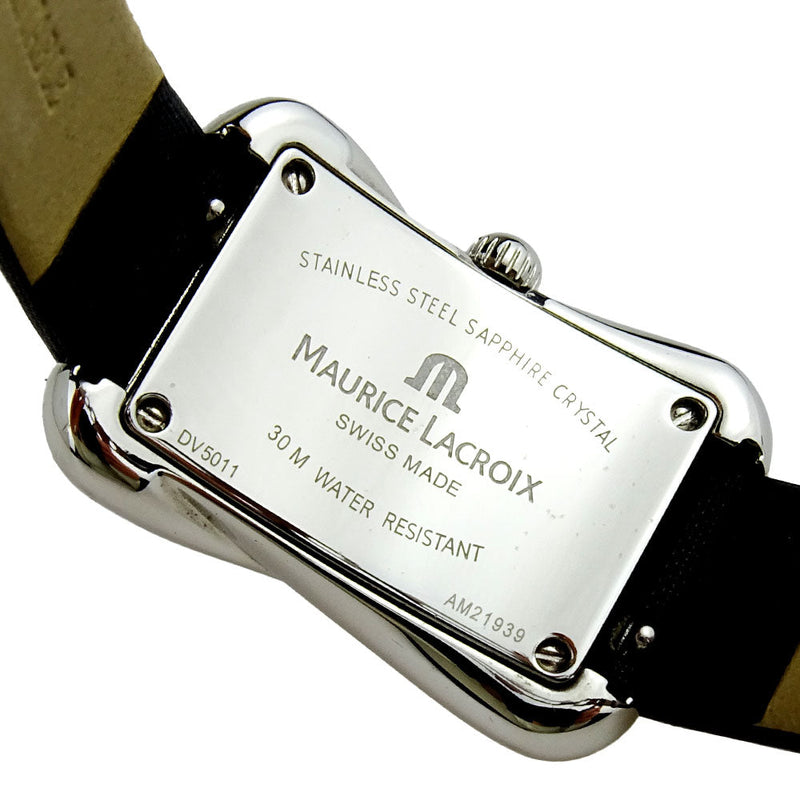 Maurice Lacroix Divina White Mother of Pearl Dial Black Leather Strap Watch for for Women - DV5011-SD531-120 Buy Now By Maurice Lacroix