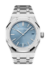 Audemars Piguet Royal Oak 50th Anniversary Light Blue Dial Silver Steel Strap Watch for Men - 15550ST.OO.1356ST.04