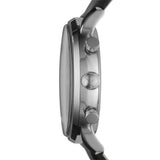 Emporio Armani Gianni Chronograph Black Dial Black Leather Strap Watch For Men - AR0397 Buy Now By Emporio Armani