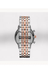 Emporio Armani Chronograph White Dial Two Tone Steel Strap Watch For Men - AR0399 Buy Now By Emporio Armani
