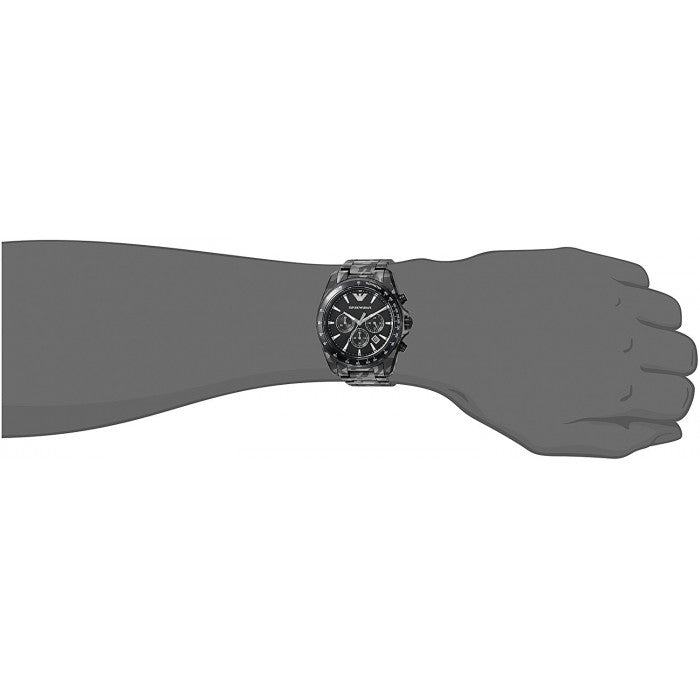 Emporio Armani Sportivo Quartz Black Dial Black Steel Strap Watch For Men - AR11027 Buy Now By Emporio Armani