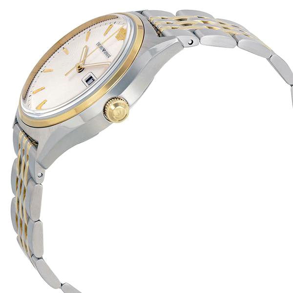 Emporio Armani Cream Dial Two Tone Steel Strap Watch For Men - AR11034 Buy Now By Emporio Armani