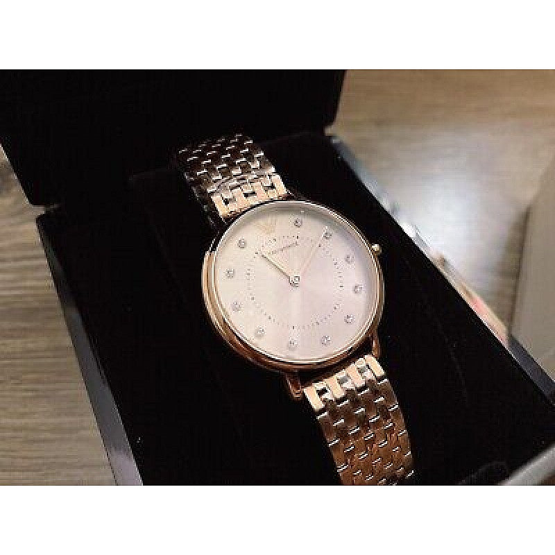 Emporio Armani Dress Quartz Rose Gold Dial Rose Gold Steel Strap Watch For Women - AR11062 Buy Now By Emporio Armani