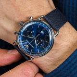 Emporio Armani Aviator Blue Dial Blue Leather Strap Watch For Men - AR11105 Buy Now By Emporio Armani
