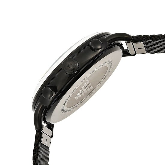 Emporio Armani Aviator Black Dial Black Mesh Bracelet Watch For Men - AR11142 Buy Now By Emporio Armani