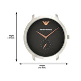 Emporio Armani Modern Slim Quartz Grey Dial Black Leather Strap Watch For Men - AR11162 Buy Now By Emporio Armani