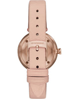Shop Emporio Armani Arianna Mother of Pearl Dial Pink Leather Strap Watch For Women - AR11199 in USA