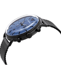 Emporio Armani Aviator Chronograph Blue Dial Black Mesh Bracelet Watch For Men - AR11201