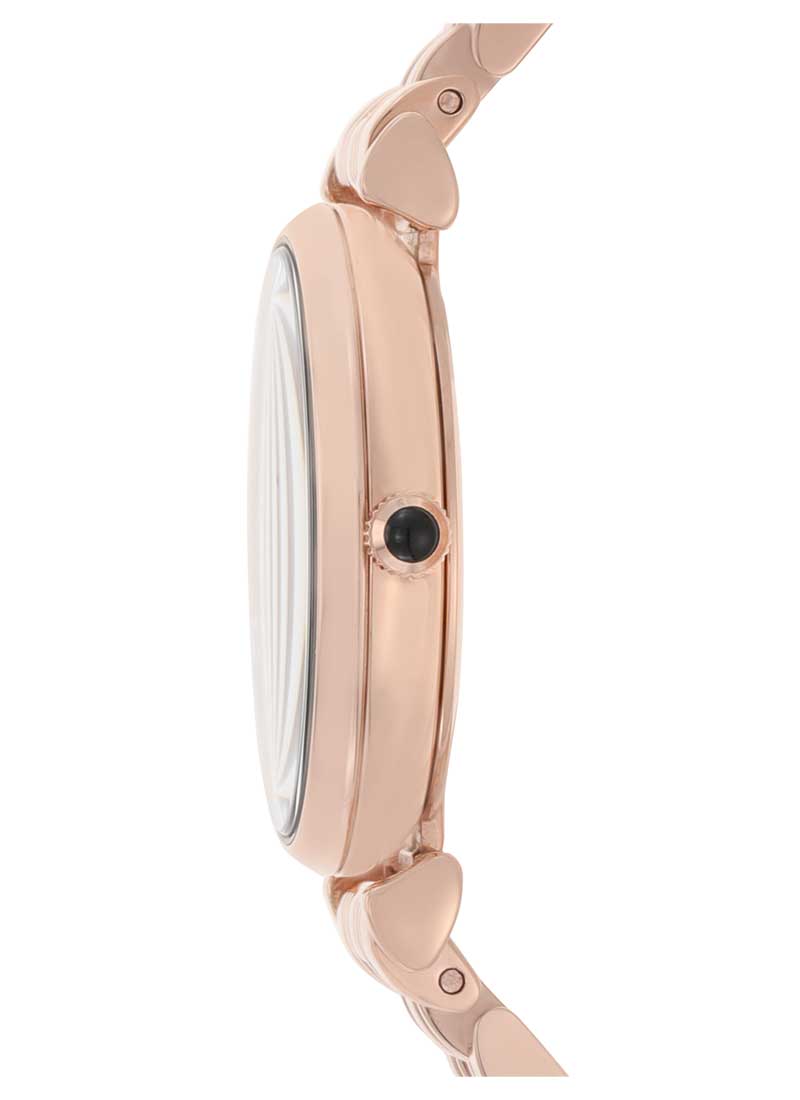 Emporio Armani Gianni T Bar Black Dial Rose Gold Steel Strap Watch For Women - AR11206 Buy Now By Emporio Armani
