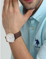 Emporio Armani Giovanni Quartz White Dial Brown Leather Strap Watch For Men - AR11211 Buy Now By Emporio Armani