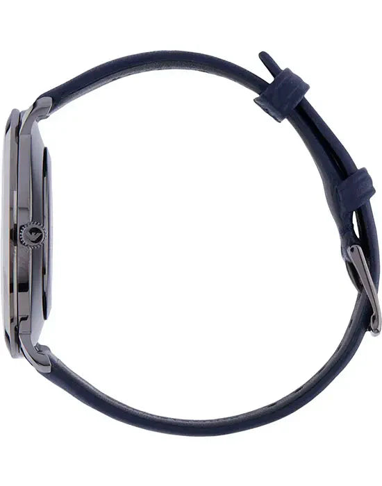 Emporio Armani Modern Slim Analog Silver Dial Blue Leather Strap Watch For Men - AR11214 Buy Now By Emporio Armani