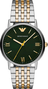 Emporio Armani Kappa Quartz Black Dial Two Tone Mesh Bracelet Watch For Men - AR11228 Buy Now By Emporio Armani