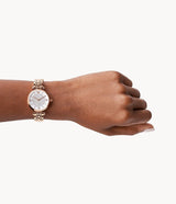 Emporio Armani T-Bar Gianni Crystal Pave Dial Rose Gold Steel Strap Watch For Women - AR11244 Buy Now By Emporio Armani