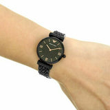 Emporio Armani Gianni T Bar All Black Diamond Dial Watch For Women - AR11245 Buy Now By Emporio Armani
