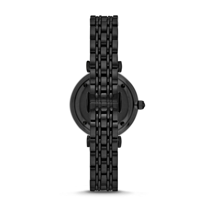 Emporio Armani Gianni T Bar All Black Diamond Dial Watch For Women - AR11245 Buy Now By Emporio Armani