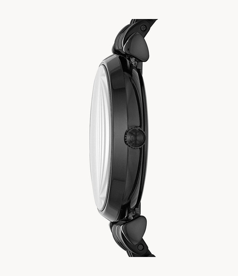 Emporio Armani Gianni T Bar All Black Diamond Dial Watch For Women - AR11245 Buy Now By Emporio Armani