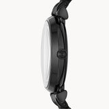 Emporio Armani Gianni T Bar Black Dial Black Steel Strap Watch For Women - AR11245