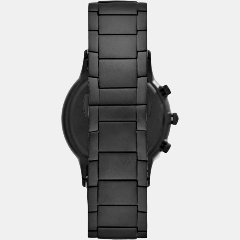 Emporio Armani Renato Chronograph Mother of Pearl Black Dial Black Steel Strap Watch For Men - AR11275 Buy Now By Emporio Armani