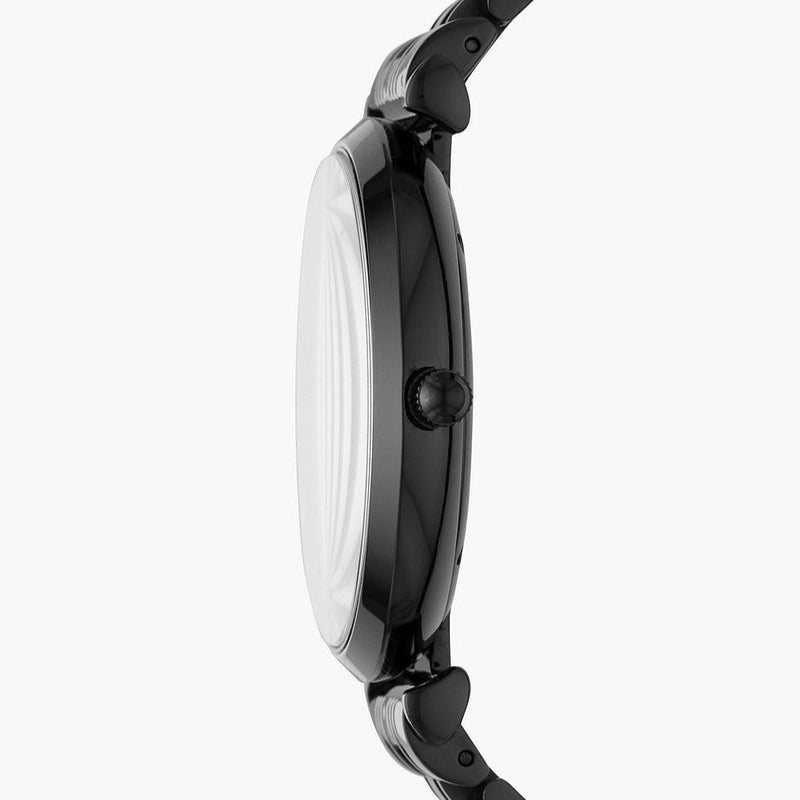 Emporio Armani Gianni T Bar Analog Black Dial Black Steel Strap Watch For Men - AR11299 Buy Now By Emporio Armani