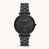 Emporio Armani Gianni T Bar Analog Black Dial Black Steel Strap Watch For Men - AR11299 Buy Now By Emporio Armani