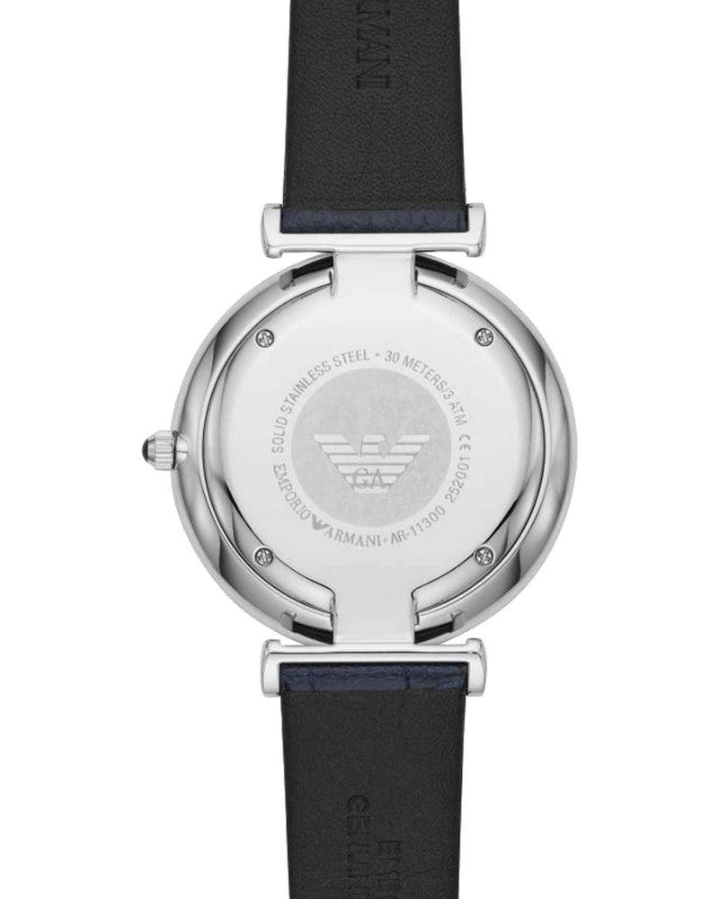 Emporio Armani Gianni T Bar Quartz Blue Dial Blue Leather Strap Watch For Men - AR11300 Buy Now By Emporio Armani