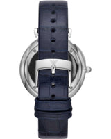 Emporio Armani Gianni T Bar Quartz Blue Dial Blue Leather Strap Watch For Men - AR11300 Buy Now By Emporio Armani