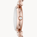 Emporio Armani Gianni T-Bar Mother of Pearl Dial Rose Gold Steel Strap Watch For Women - AR11316 Buy Now By Emporio Armani